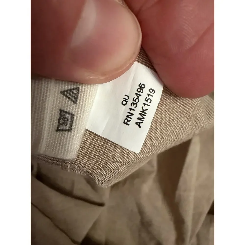 Coyuchi Organic Crinkled Percale™ Hazel Chambray Top Sheet Queen NEW